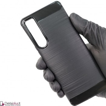 Carbon guminis dėklas - juodas (Sony Xperia 5 IV)